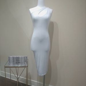 White, One Shoulder Dress, Size Small